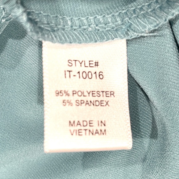 Zenana Mock Neck A-line Hem Top ITY Blue Size XL - Picture 9 of 10